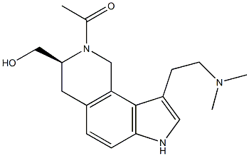 (S)-1-(9-(2-(DiMethylaMino)ethyl)-3-(hydroxyMethyl)-3,4-dihydro-1H-pyrrolo[2,3-h]isoquinolin-2(7H)-yl)ethanone Structure