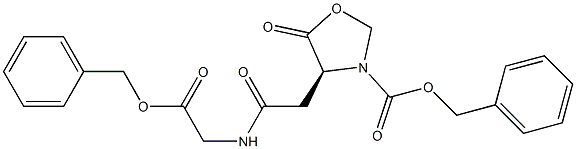 (S)-5-Oxo-4-[2-oxo-2-[[2-oxo-2-(phenylMethoxy)ethyl]aMino]ethyl]-3-oxazolidinecarboxylic Acid PhenylMethyl Ester Structure