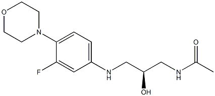 (S)-N-(3-((3-Fluoro-4-Morpholinophenyl)aMino)-2-hydroxypropyl)acetaMide Struktur