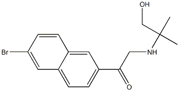 1-(6-BroMonaphthalen-2-yl)-2-((1-hydroxy-2-Methylpropan-2-yl)aMino)ethanone Structure