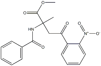 2-BenzaMido-2-Methyl-4-(2-nitrophenyl)-4-oxobutanoic Acid Methyl Ester Structure
