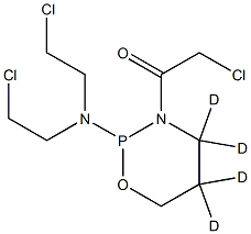 3-(Chloroacetyl)-N,N-bis(2-chloroethyl)tetrahydro-2H-1,3,2-oxazaphosphorin-2-aMine-d4 Structure