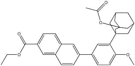 6-(3-((1r,3s,5R,7S)-3-AcetoxyadaMantan-1-yl)-4-Methoxyphenyl)-2-naphthoic Acid Ethyl Ester Structure