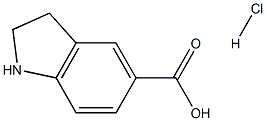 2,3-Dihydro-1H-indole-5-carboxylic acid hydrochloride Structure