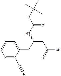 Boc-2-cyano-D-b-hoMophenylalanine Structure