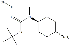 Tert-Butyl Trans-4-AMinocyclohexylMethylcarbaMate hydrochloride 化学構造式