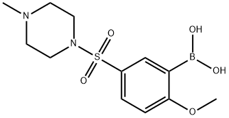 (2-甲氧基-5-((4-甲基哌嗪-1-基)磺酰)苯基)硼酸, 1704080-61-4, 结构式