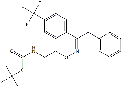 (2-(((2-Phenyl-1-(4-(trifluoroMethyl)phenyl)ethylidene)aMino)oxy)ethyl)carbaMic Acid tert-Butyl Ester Struktur