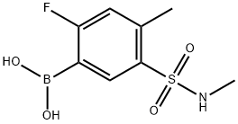 (2-フルオロ-4-メチル-5-(N-メチルスルファモイル)フェニル)ボロン酸 化学構造式