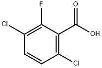 3,6-ジクロロ-2-フルオロ安息香酸 化学構造式