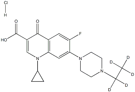 1-Cyclopropyl-7-(4-ethyl-d5-1-piperazinyl)-6-fluoro-4-oxo-1,4-dihydro-3-quinolinecarboxylic  acid  hydrochloride