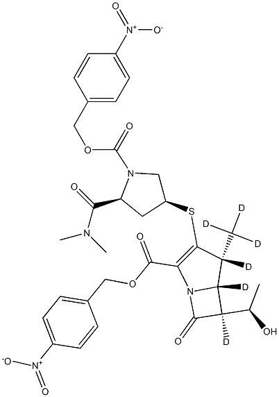 N-4-Nitrobenzyloxycarbonyl Meropenem-d6 4-Nitrobenzyl Ester Structure