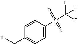 1-(溴甲基)-4-((三氟甲基)磺酰基)苯 结构式