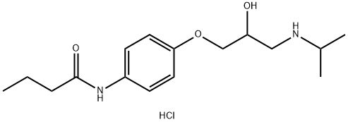N-(4-(2-hydroxy-3-(isopropylaMino)propoxy)phenyl)butyraMide hydrochloride Structure