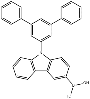 (9-([1,1':3',1''-terphenyl]-5'-yl)-9H-carbazol-3-yl)boronic acid Structure