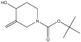 tert-butyl 4-hydroxy-3-Methylenepiperidine-1-carboxylate Structure