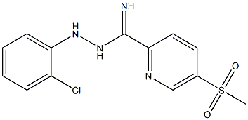 (Z)-N'-(2-chlorophenyl)-5-(Methylsulfonyl)picoliniMidohydrazide,,结构式