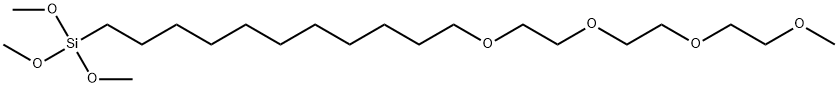 メトキシ(トリエチレンオキシ)-ウンデシルトリメトキシシラン 化学構造式