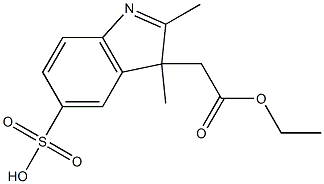3-((ETHOXYCARBONYL)METHYL)-2,3-DIMETHYL-3H-INDOLE-5-SULFONIC ACID, , 结构式