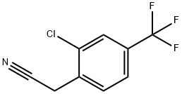 2-Chloro-4-(trifluoroMethyl)phenylacetonitrile, 97% 化学構造式