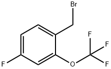4-フルオロ-2-(トリフルオロメトキシ)ベンジルブロミド 化学構造式