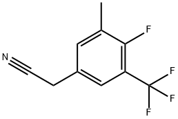 4-Fluoro-3-Methyl-5-(trifluoroMethyl)phenylacetonitrile, 97% Struktur