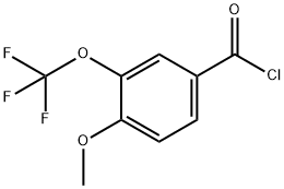 4-メトキシ-3-(トリフルオロメトキシ)ベンゾイルクロリド 化学構造式