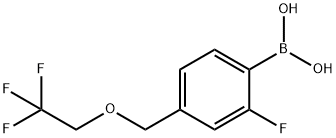 (2-fluoro-4-((2,2,2-trifluoroethoxy)Methyl)phenyl)boronic acid Struktur