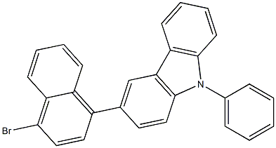 3-(4-溴萘-1-基)-9-苯基-9H-咔唑,,结构式