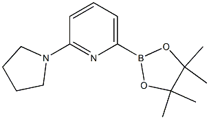 2-Pyrrolidin-1-yl-6-(4,4,5,5-tetraMethyl-[1,3,2]dioxaborolan-2-yl)-pyridine 结构式