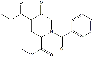 diMethyl 1-benzoyl-5-oxopiperidine-2,4-dicarboxylate Structure