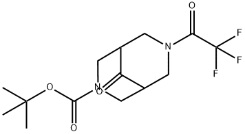 tert-butyl 9-oxo-7-(2,2,2-trifluoroacetyl)-3,7-diaza-bicyclo[3.3.1]nonane-3-carboxylate Struktur