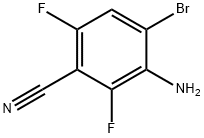 3-氨基-4-溴-2,6-二氟苯腈 结构式