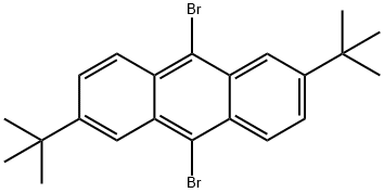 9,10-dibroMo-2,6-di-tert-butylanthracene Structure
