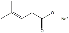 4-メチルペント-3-エン酸, ナトリウム塩 化学構造式