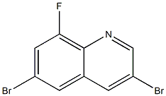 3,6-二溴-8-氟喹啉, 1315367-35-1, 结构式