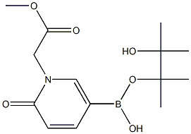1-(2-甲氧基-2-氧代乙基)-6-氧代-1,6-二氢吡啶-3-硼酸频哪醇酯 结构式