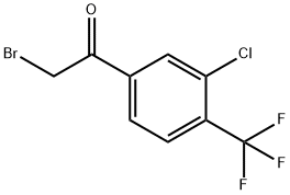 2-broMo-1-(3-chloro-4-(trifluoroMethyl)phenyl)ethanone Struktur