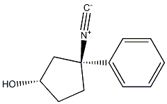 (1S,3S)-3-Isocyano-3-phenylcyclopentanol Structure