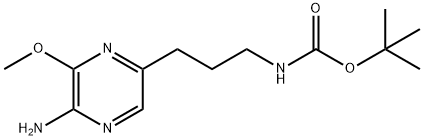 (3-(5-AMino-6-Methoxypyrazin-2-yl)propyl)carbaMate tert-Butyl Ester Structure
