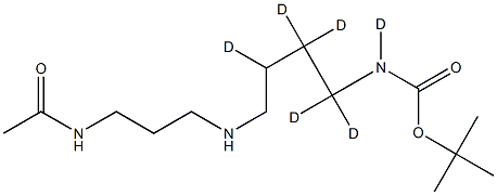 (4-((3-AcetaMidopropyl)aMino)butyl)carbaMic Acid tert-Butyl Ester-d6 Structure