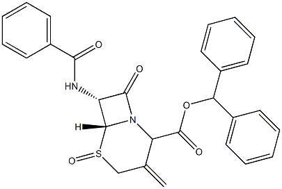 (6R,7R)-7-BenzaMido-3-Methylene-8-oxo-5-thia-1-azabicyclo[4.2.0]octane-2-carboxylic Acid 5-Oxide Benzhydryl Ester Struktur