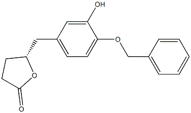 (R)-5-(4-(Benzyloxy)-3-hydroxybenzyl)dihydrofuran-2(3H)-one Structure
