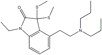 4-(2-(DipropylaMino)ethyl)-1-ethyl-3,3-bis(Methylthio)indolin-2-one Structure