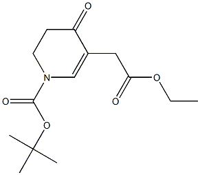 5-(2-Ethoxy-2-oxoethyl)-4-oxo-3,4-dihydropyridine-1(2H)-carboxylic Acid tert-Butyl Ester Structure