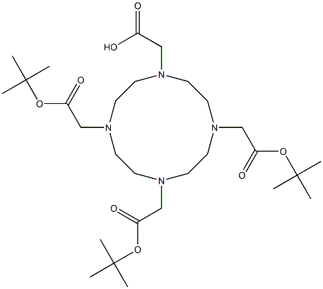 4,7,10-Tri-(tert-butyloxycarbonylMethyl)-1,4,7,10-tetraazacyclododecan-1-yl-acetic acid Structure