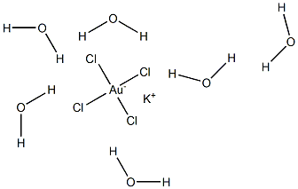 PotassiuM tetrachloroaurate(III) hexahydrate Structure