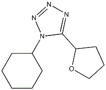 1-Cyclohexyl-5-(tetrahydrofuran-2-yl)-1H-tetrazole Structure
