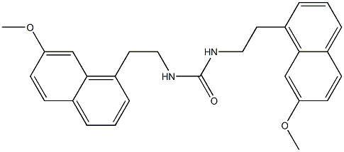 1,3-双(2-(7-甲氧萘基-1-基)乙基)脲,,结构式