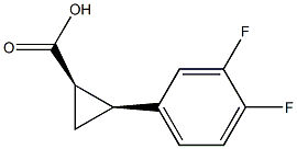 (顺)-2-(3,4-二氟苯基)环丙甲酸,,结构式